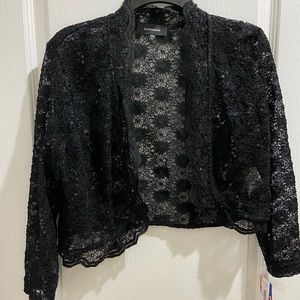 Sheer lace cardigan shawl fancy size large